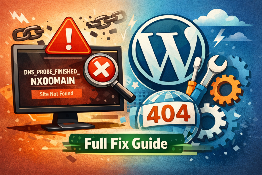 dns_probe_finished_nxdomain wordpress