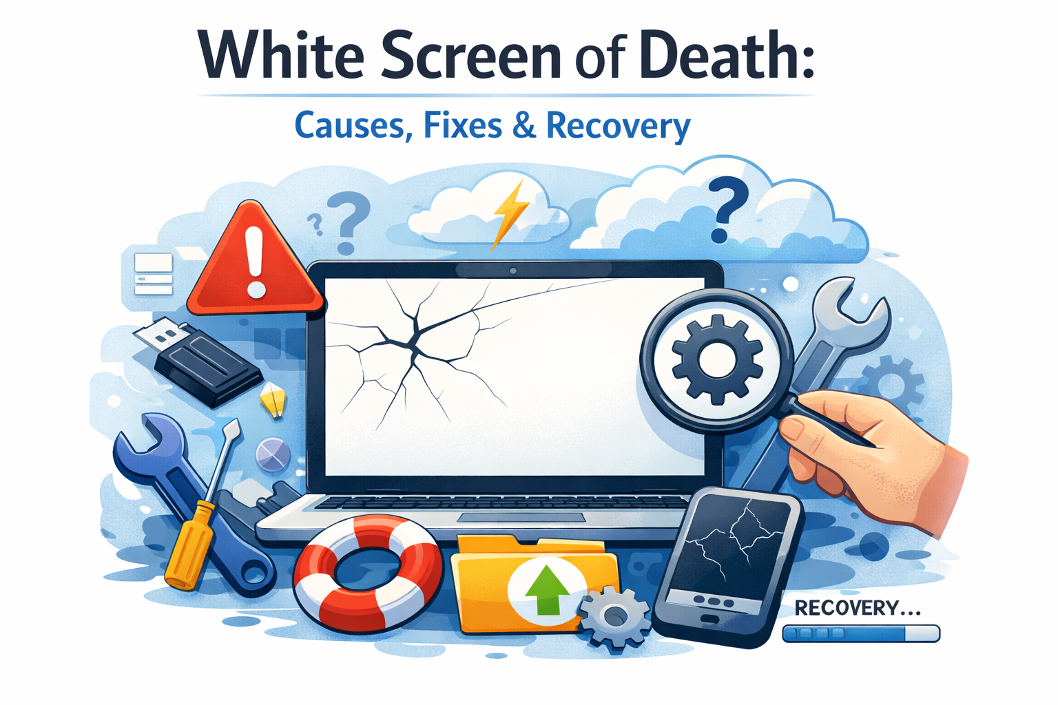 white screen of death