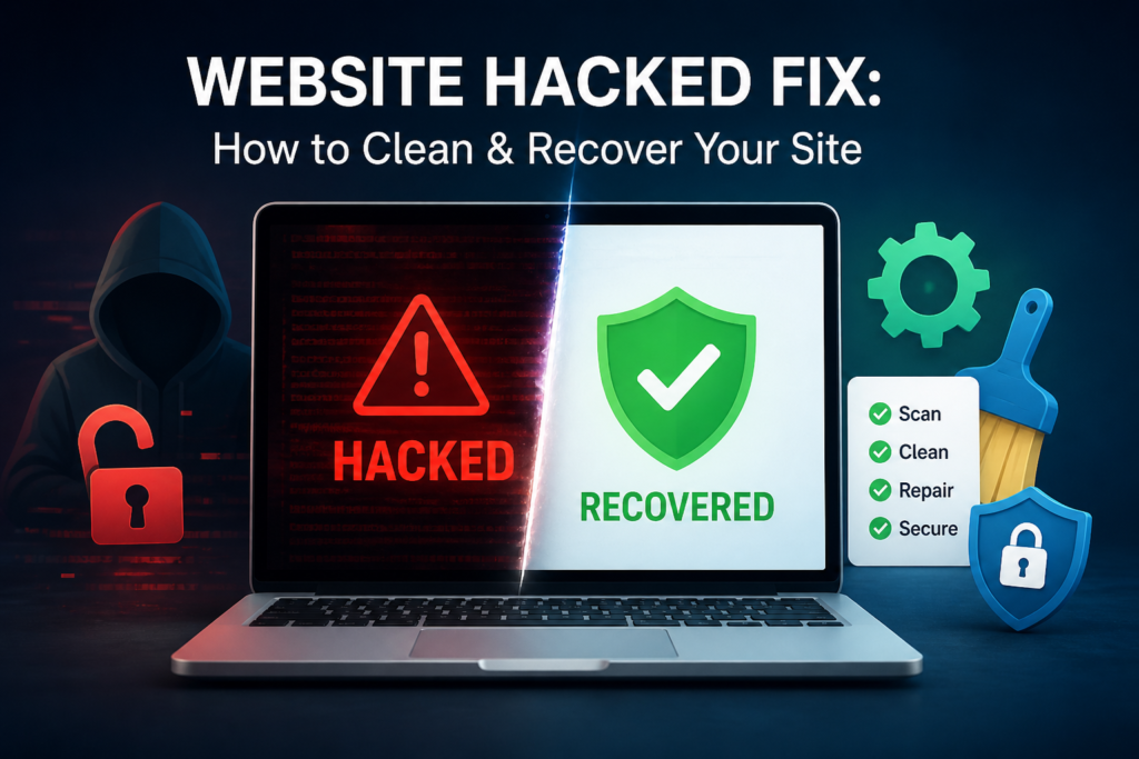 website hacked fix
