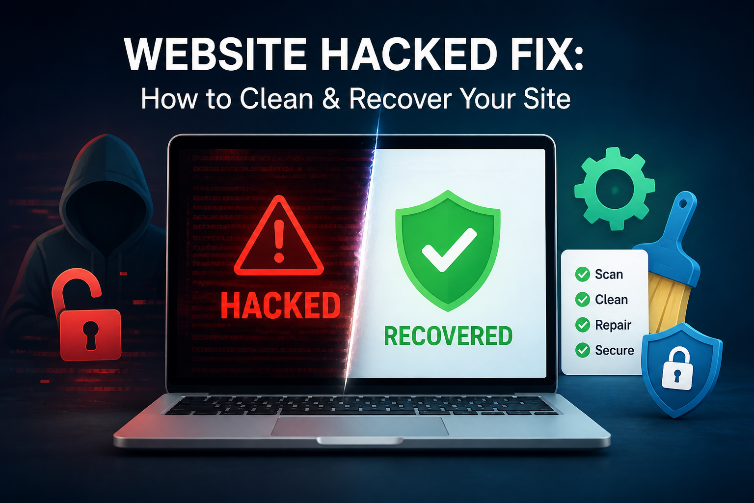 website hacked fix